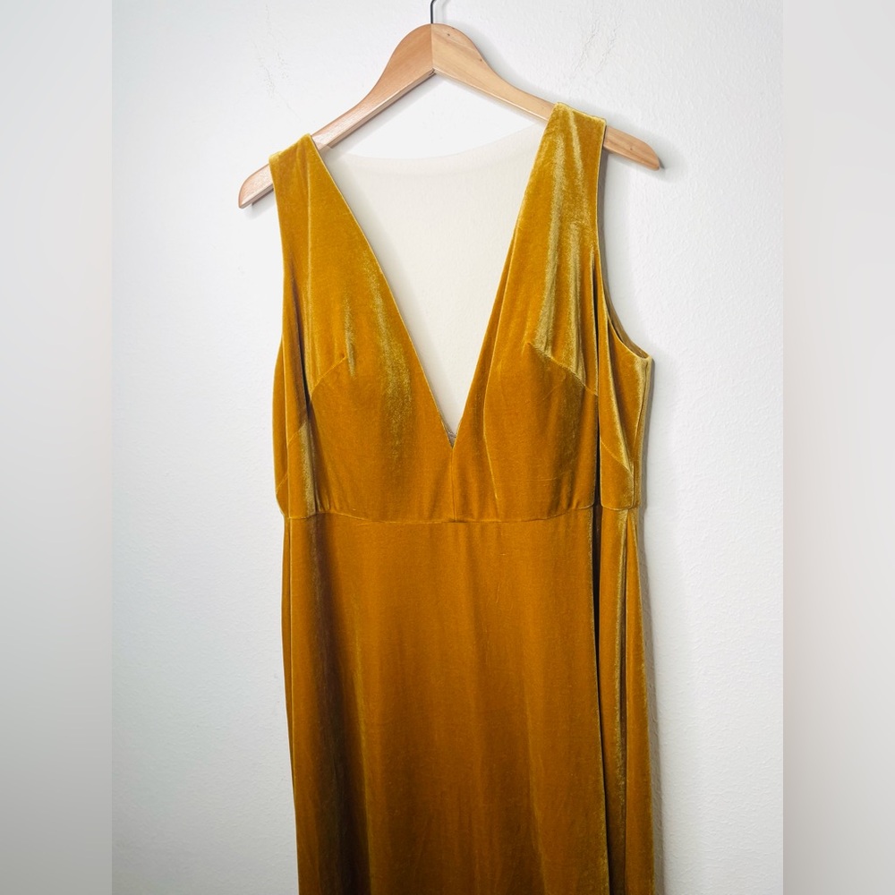 Jenny Yoo Velvet Logan Dress Size 20 Marigold - Picture 5 of 9